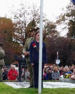 Girl Guides at Anzac Day Ballarat