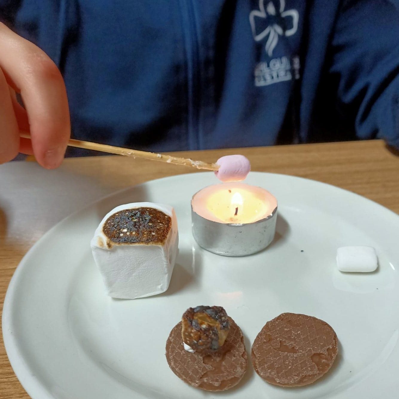 Delacombe Junior Guides - making s'mores