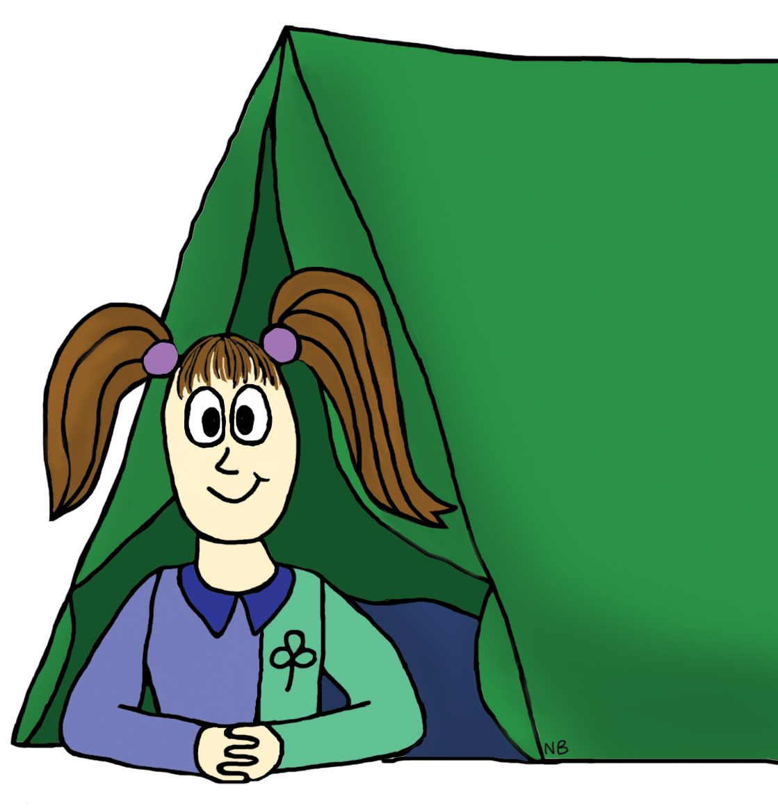 Guide In Tent - Girl Guides Ballarat